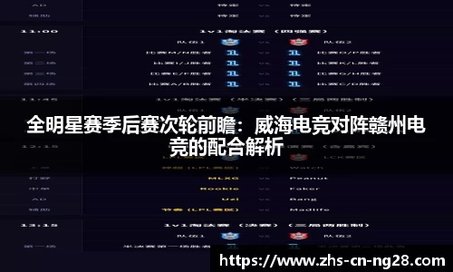全明星赛季后赛次轮前瞻：威海电竞对阵赣州电竞的配合解析